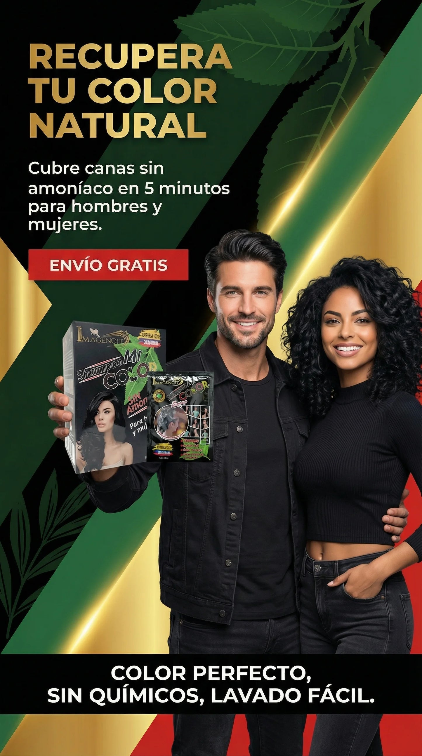 Sin amoniaco, sin maltrato, sin daño. Caja con 10 sobres